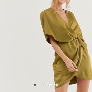 ASOS DESIGN satin kimono mini dress